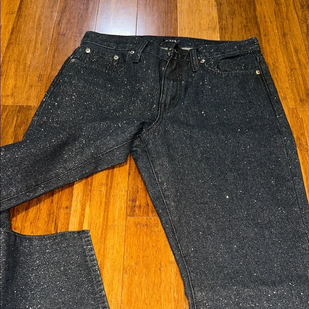 J. Crew Charcoal Speckled Straight Leg Jeans High Rise Size 26